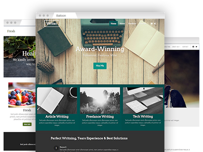 A selection of easy to re–design website themes